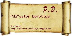 Pásztor Dorottya névjegykártya