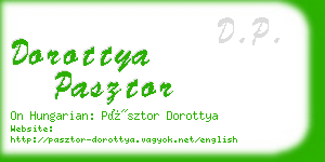 dorottya pasztor business card